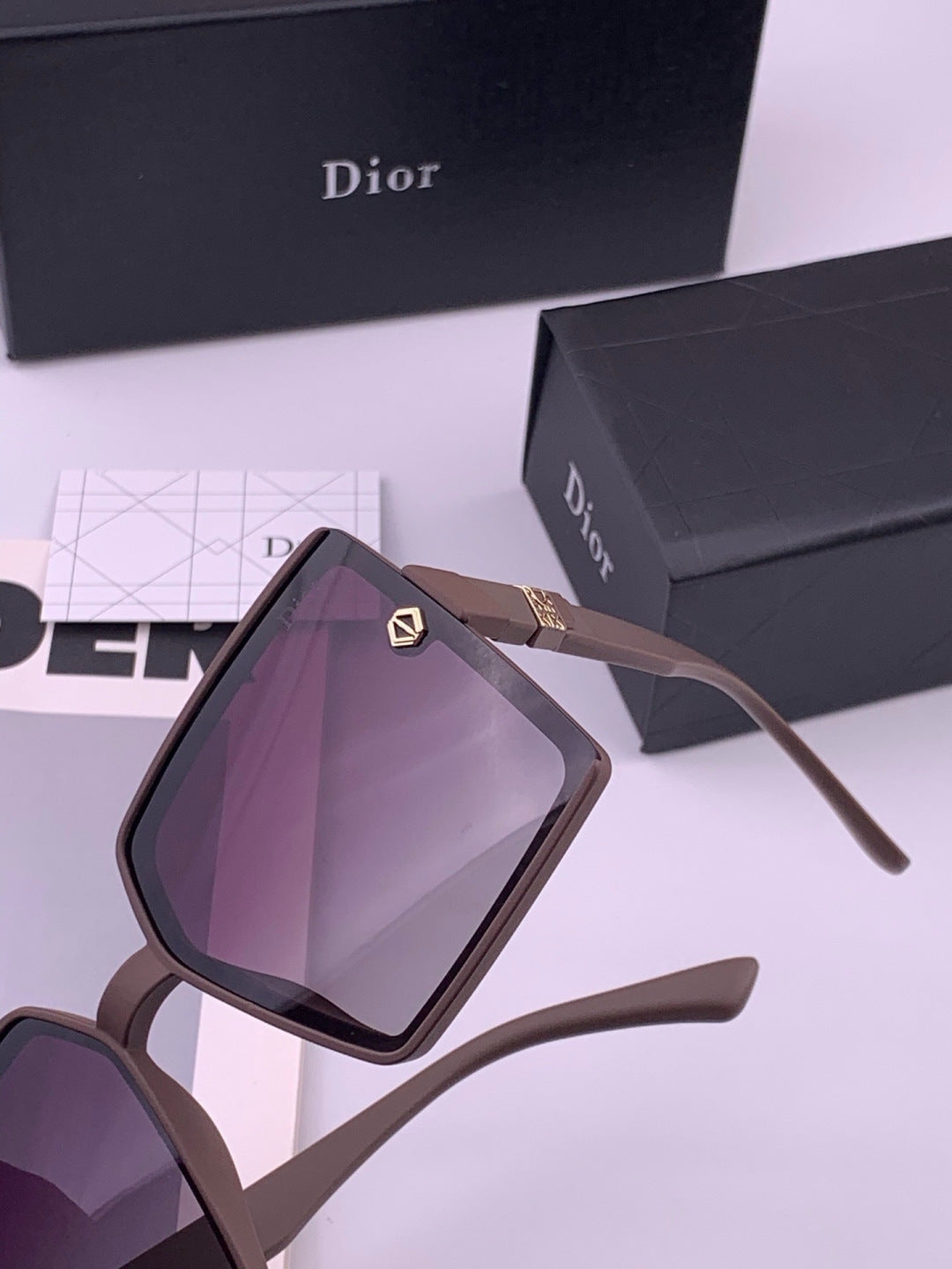 Dior CD9781 Polarized Square Black Lens Sunglasses for Women - 415392 - detail image 3