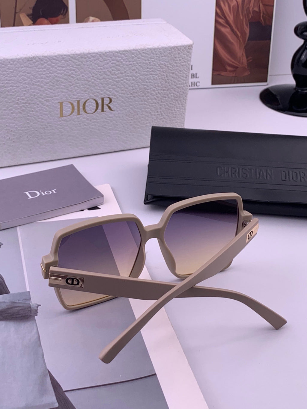 Dior CD4780 Polarized Square Purple Lens Sunglasses for Women - 415381 - detail image 6
