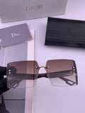 Dior CD2233 Lightweight Metal Rimless Gold Lens Sunglasses for Women - 415384