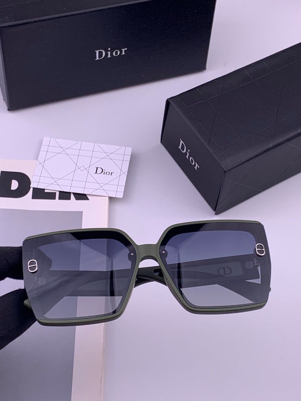 Dior CD3917 Polarized Square Gold Lens Sunglasses for Women - 415385