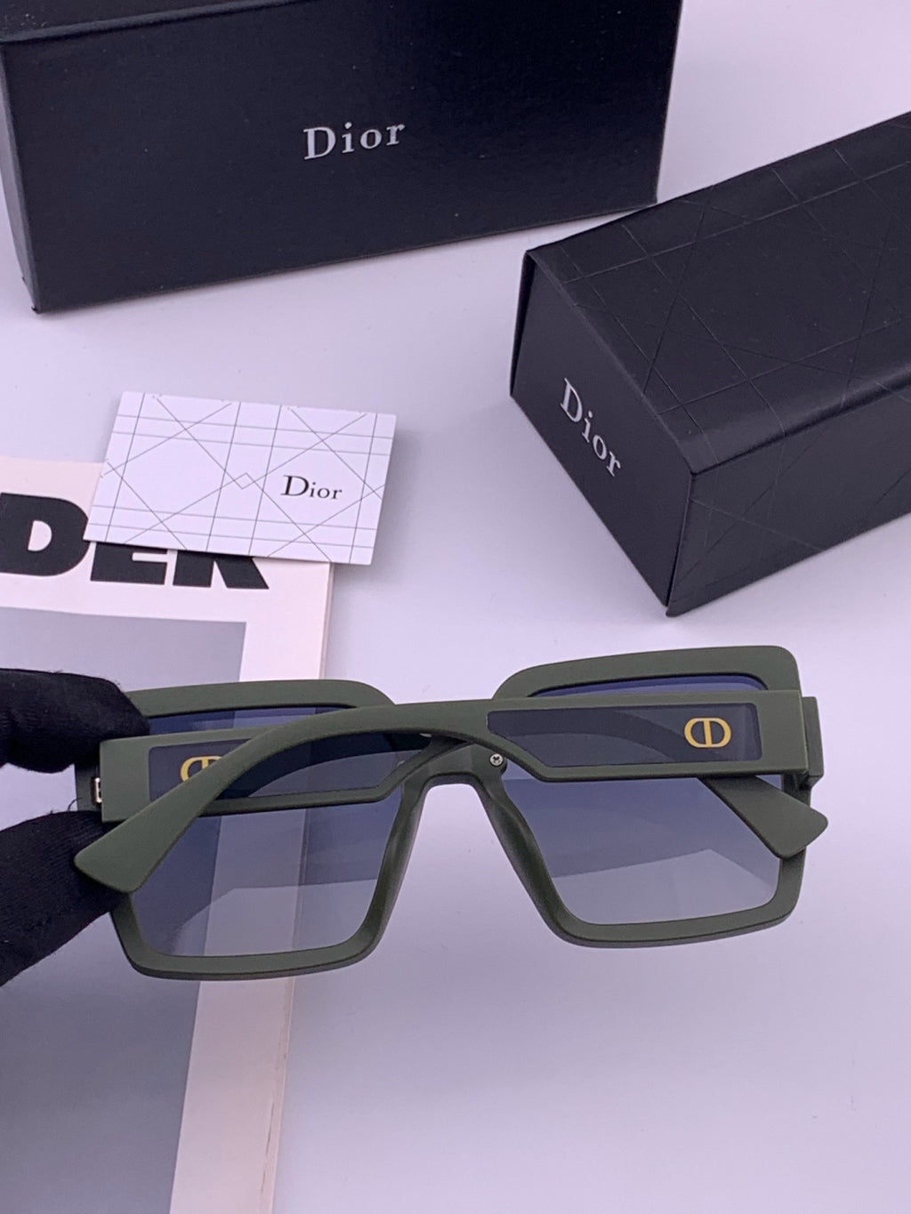 Dior CD3917 Polarized Square Gold Lens Sunglasses for Women - 415385 - detail image 4