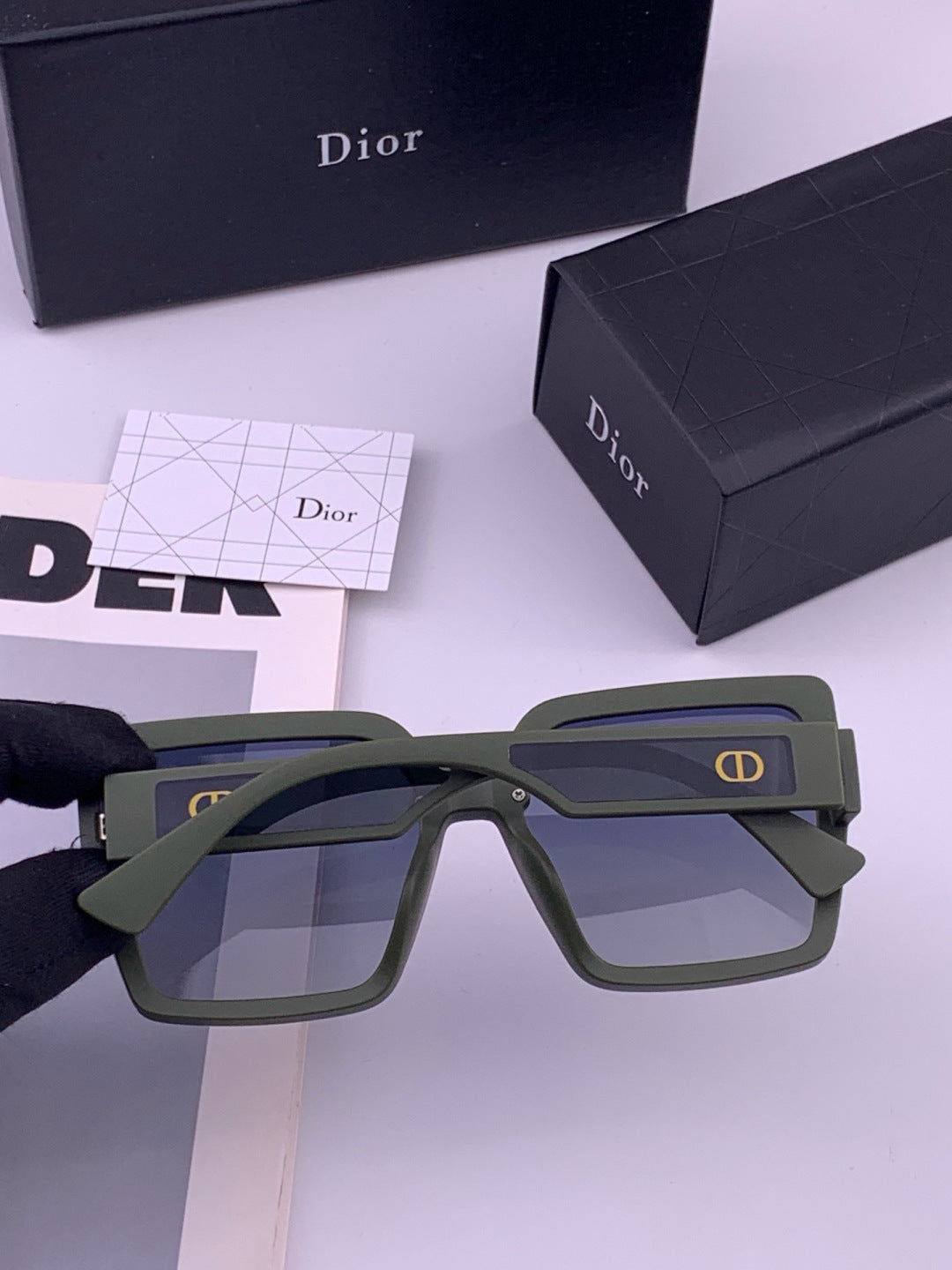 Dior CD3917 Polarized Square Gold Lens Sunglasses for Women - 415385 - detail image 4