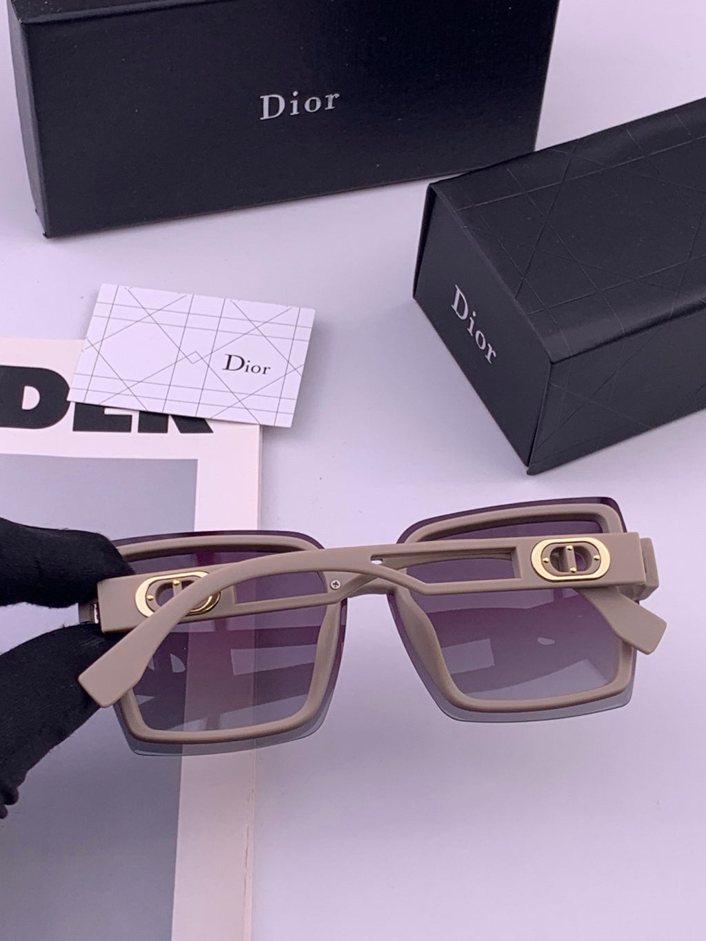 Dior D2292 Polarized Square Gold Lens Sunglasses for Men & Women - 415389 - detail image 5