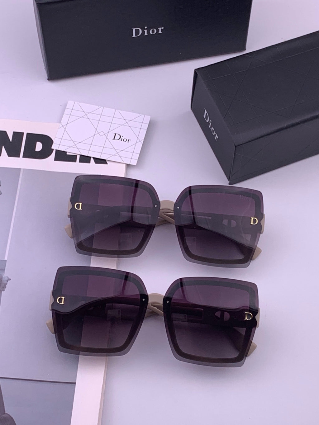 Dior D2292 Polarized Square Gold Lens Sunglasses for Men & Women - 415389 - detail image 7