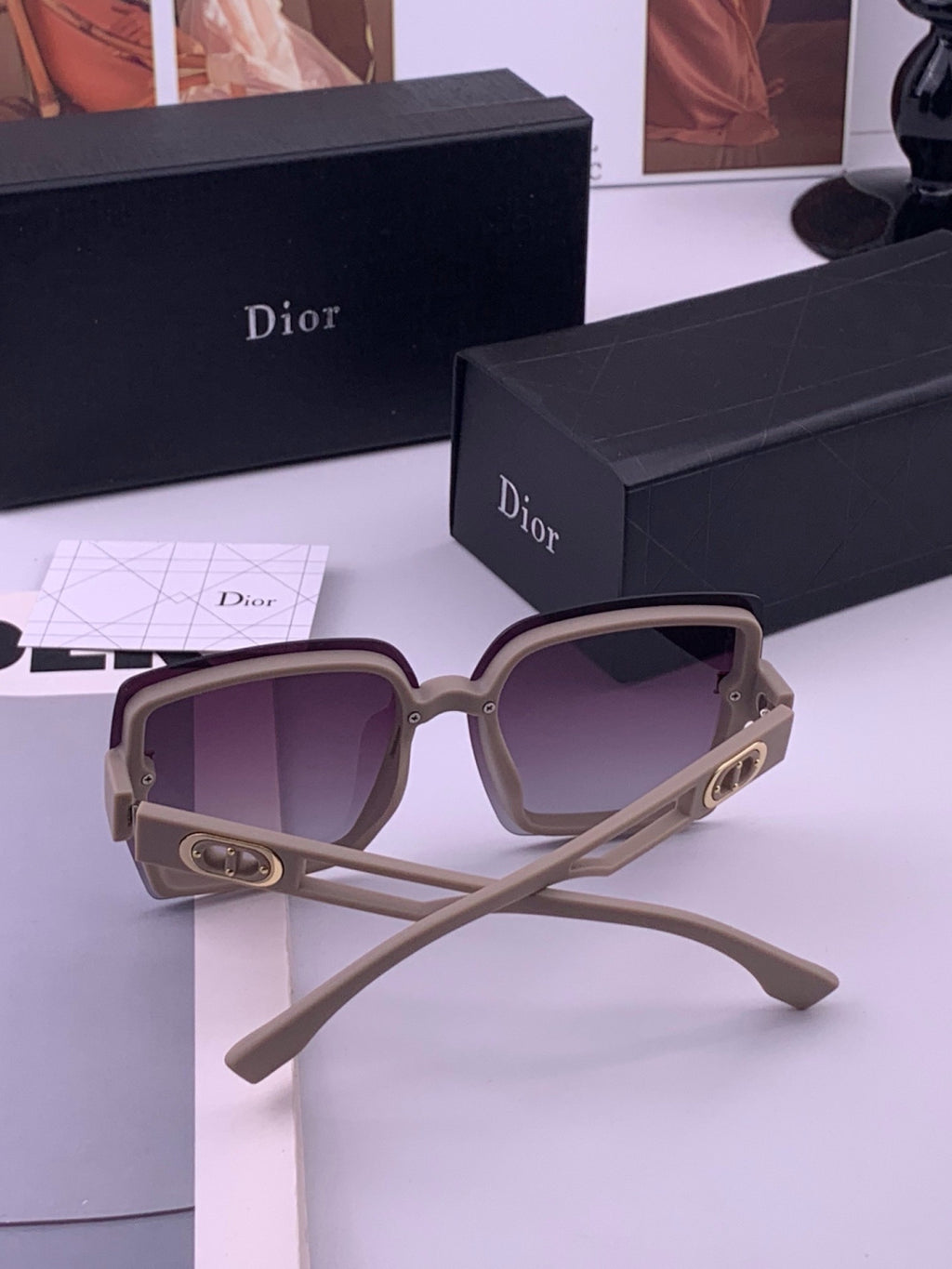 Dior D2292 Polarized Square Gold Lens Sunglasses for Men & Women - 415389 - detail image 6