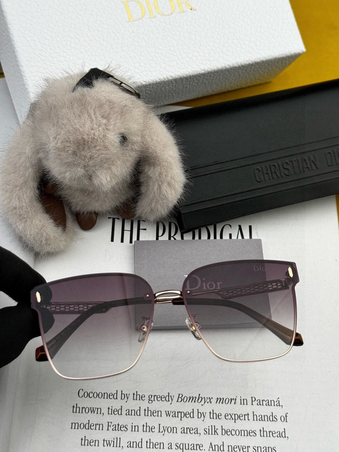 Dior CD9640 Polarized Rimless Black Lens Sunglasses for Men & Women - 415390
