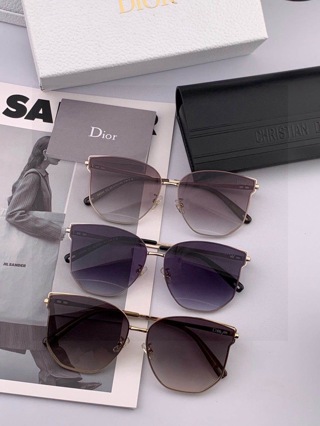 Dior CD4635 Polarized Rimless Gold Lens Sunglasses for Men & Women - 415379 - detail image 6