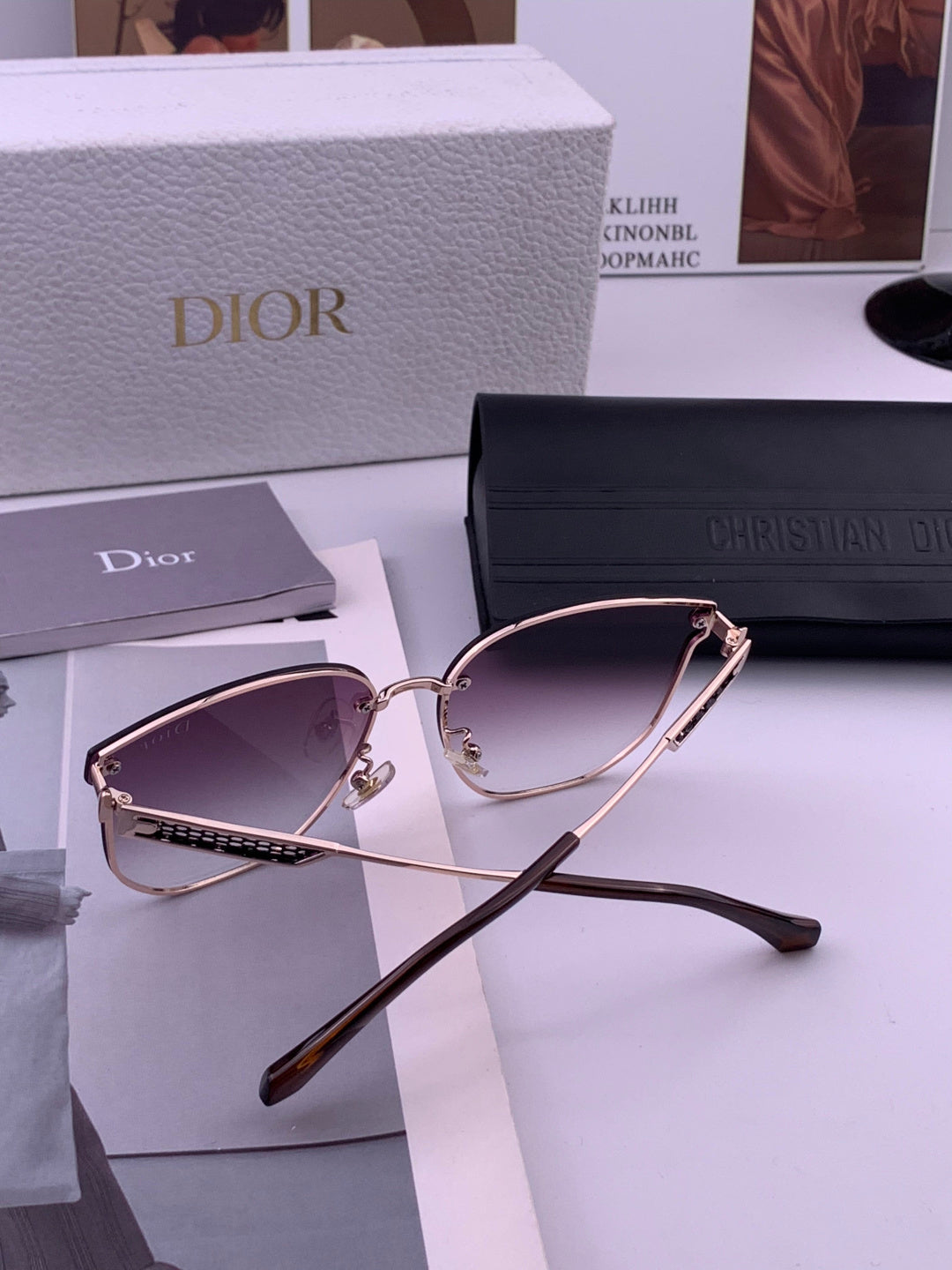 Dior CD8640 Polarized Rimless Brown Lens Sunglasses for Men & Women - 415380