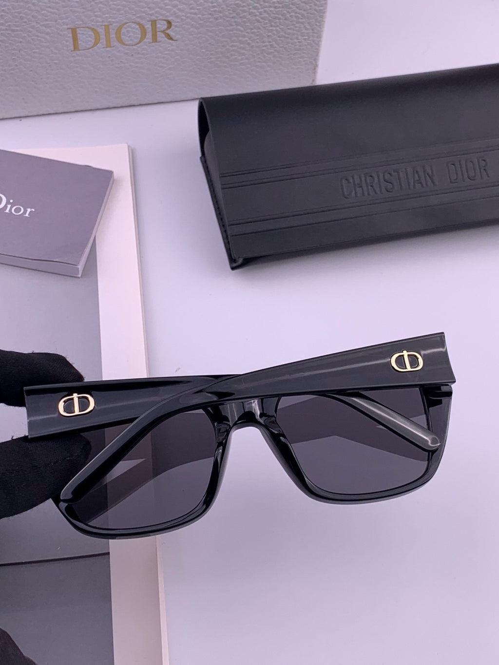 Dior CD6820 Polarized Square Black Lens Sunglasses for Women - 415437 - detail image 4