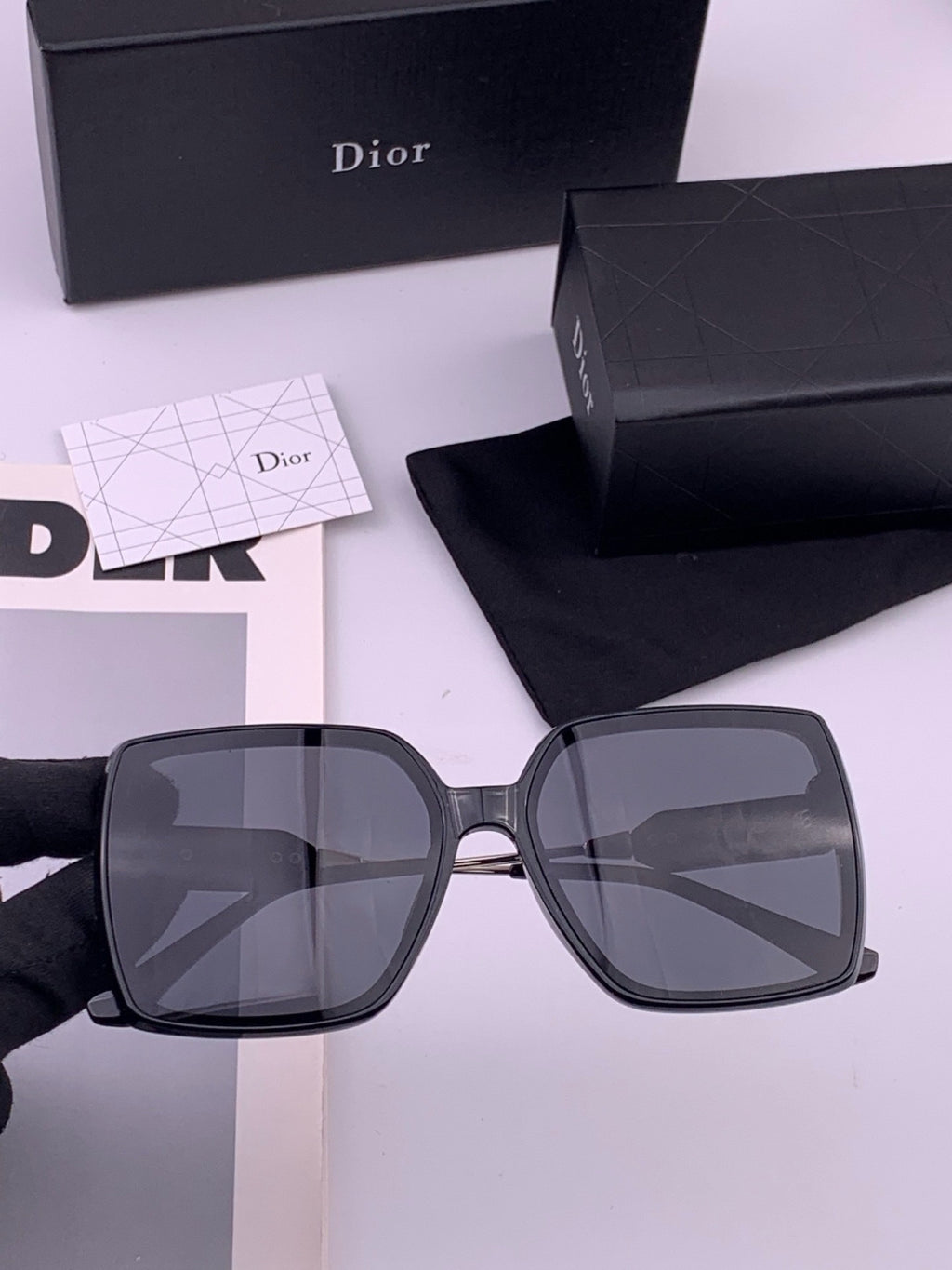 Dior CD6305 Polarized Square Gold Lens Sunglasses for Women - 415433