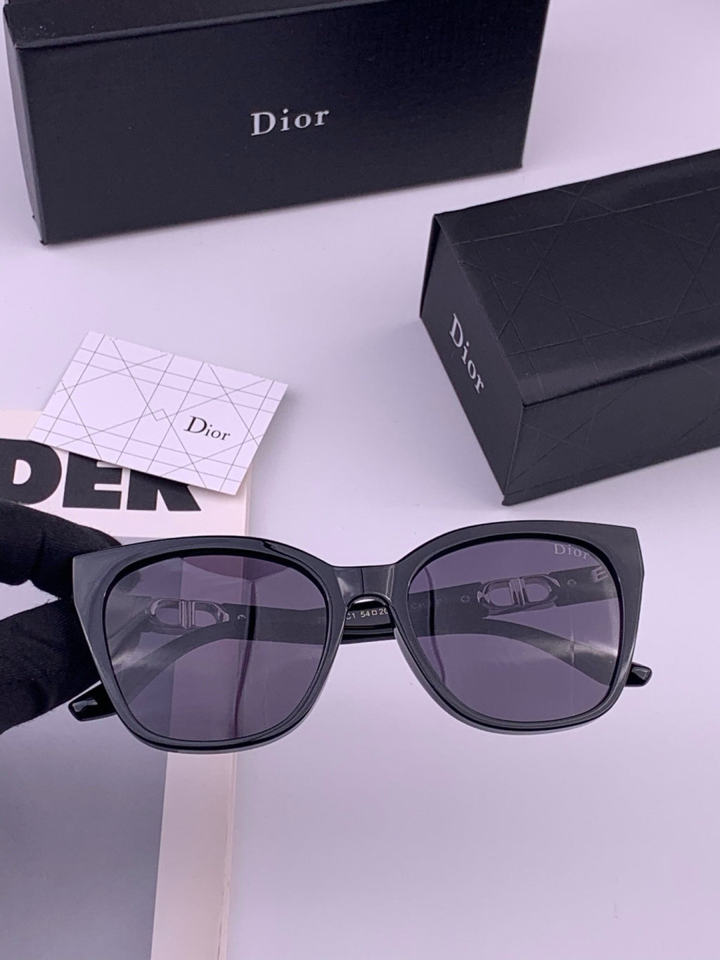 Dior CD67711 Polarized Square Black Lens Sunglasses for Women - 415434