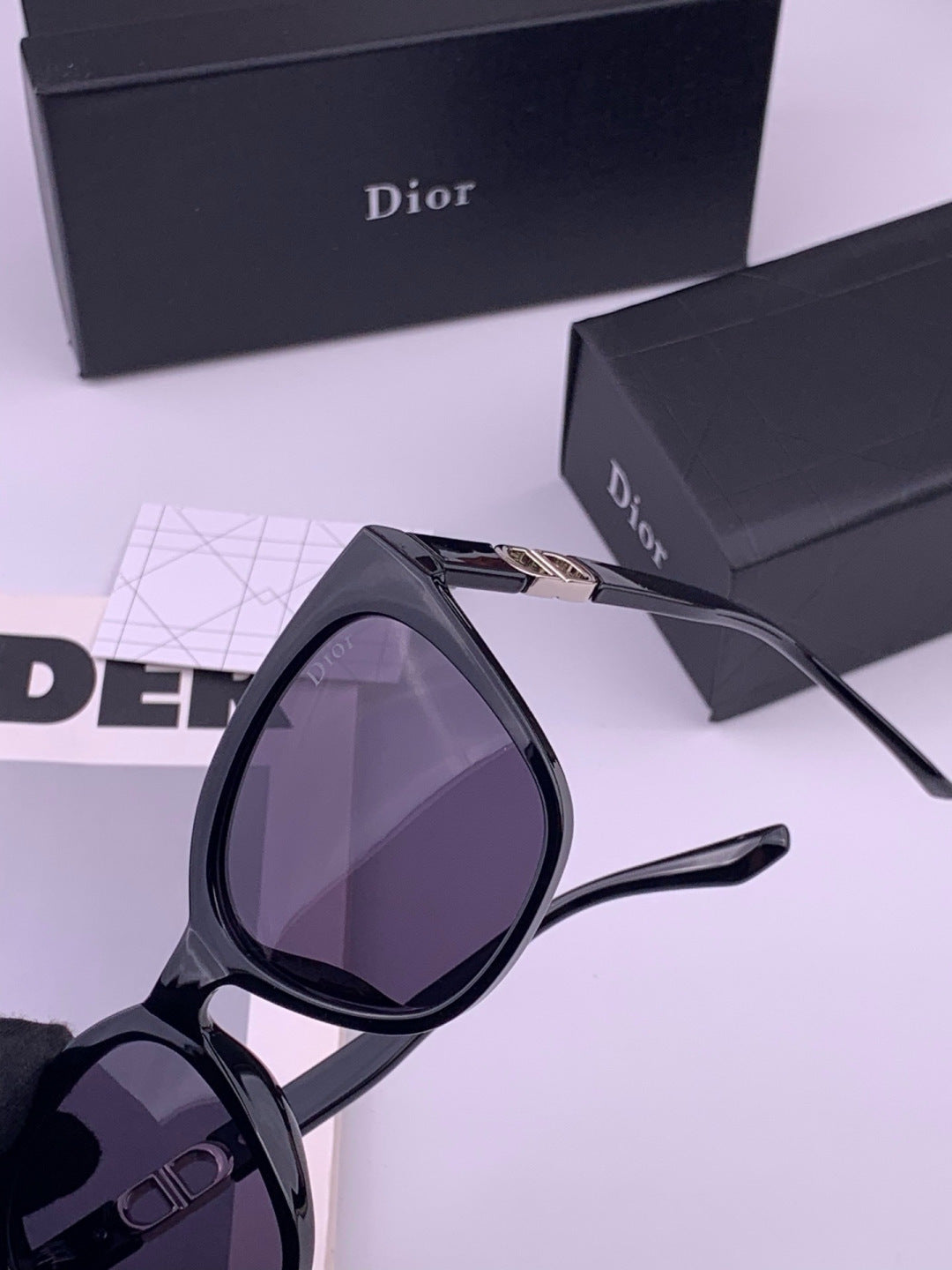 Dior CD67711 Polarized Square Black Lens Sunglasses for Women - 415434 - detail image 3