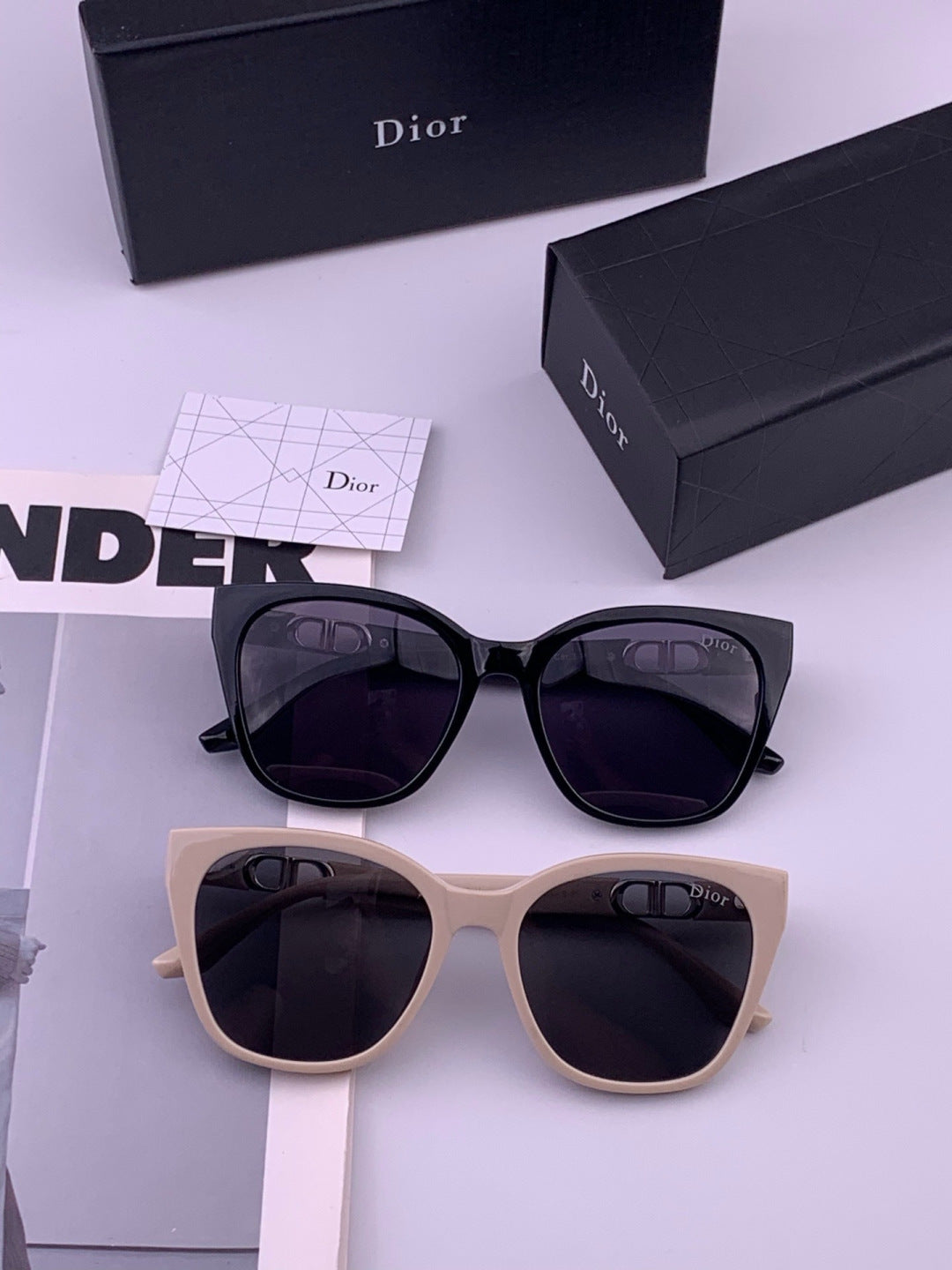 Dior CD67711 Polarized Square Black Lens Sunglasses for Women - 415434 - detail image 8