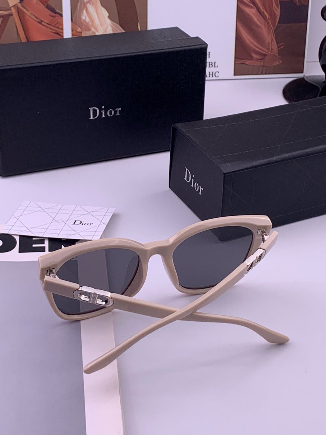 Dior CD67711 Polarized Square Gray Lens Sunglasses for Women - detail image 7