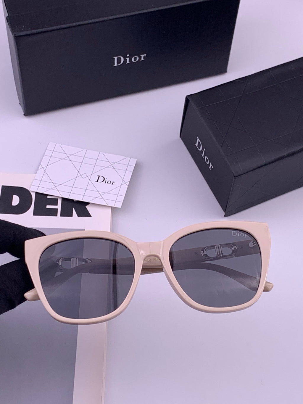 Dior CD67711 Polarized Square Gray Lens Sunglasses for Women
