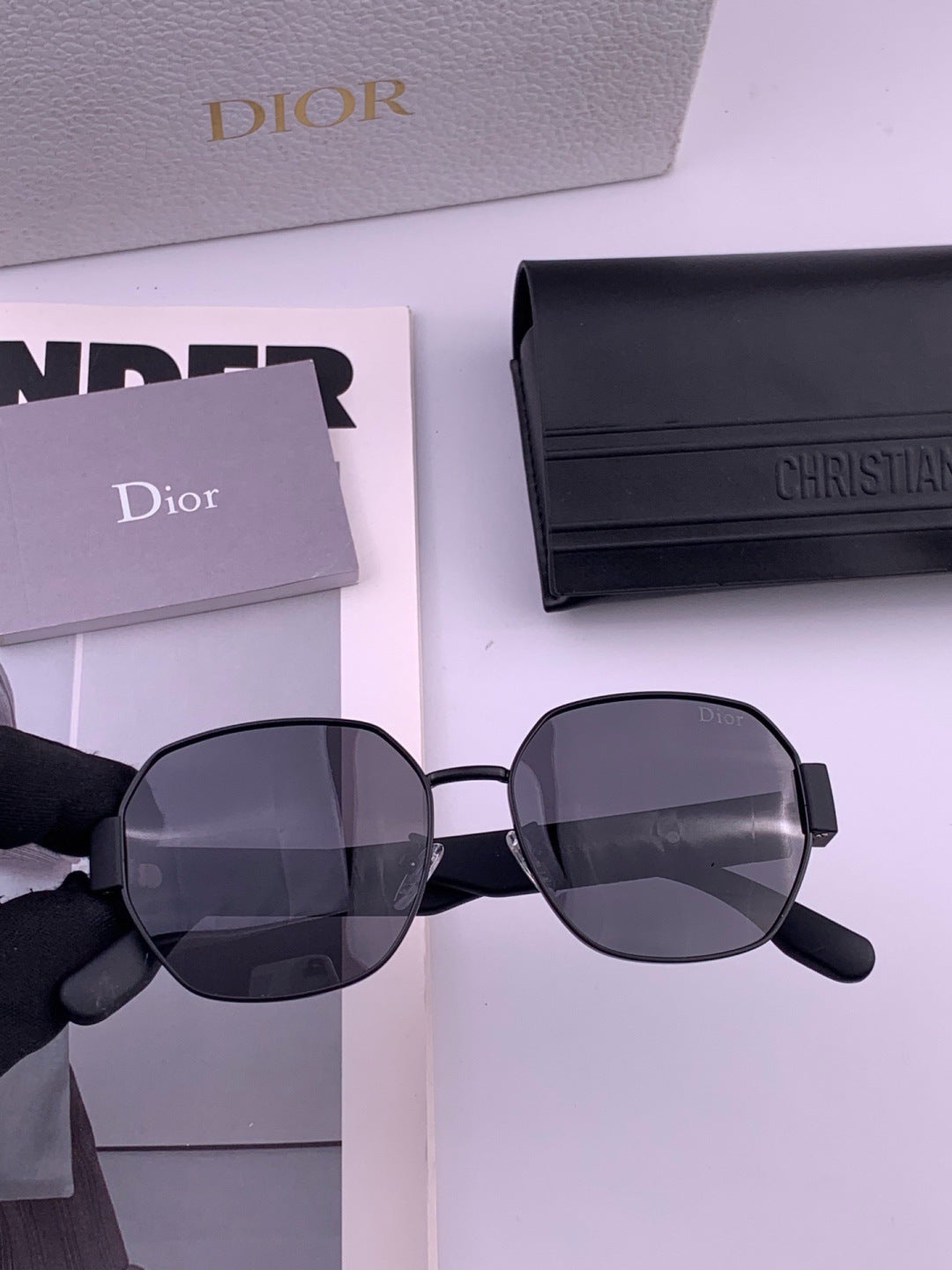 Dior CD9370 Round Black Lens Sunglasses for Women - 415430 - detail image 2
