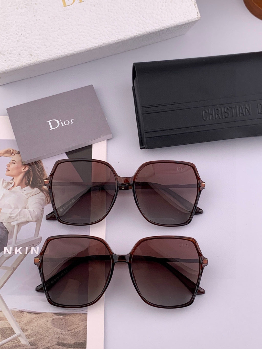Dior D2130 Polarized Metal Fashion Black Lens Sunglasses for Women - 431840 - detail image 3