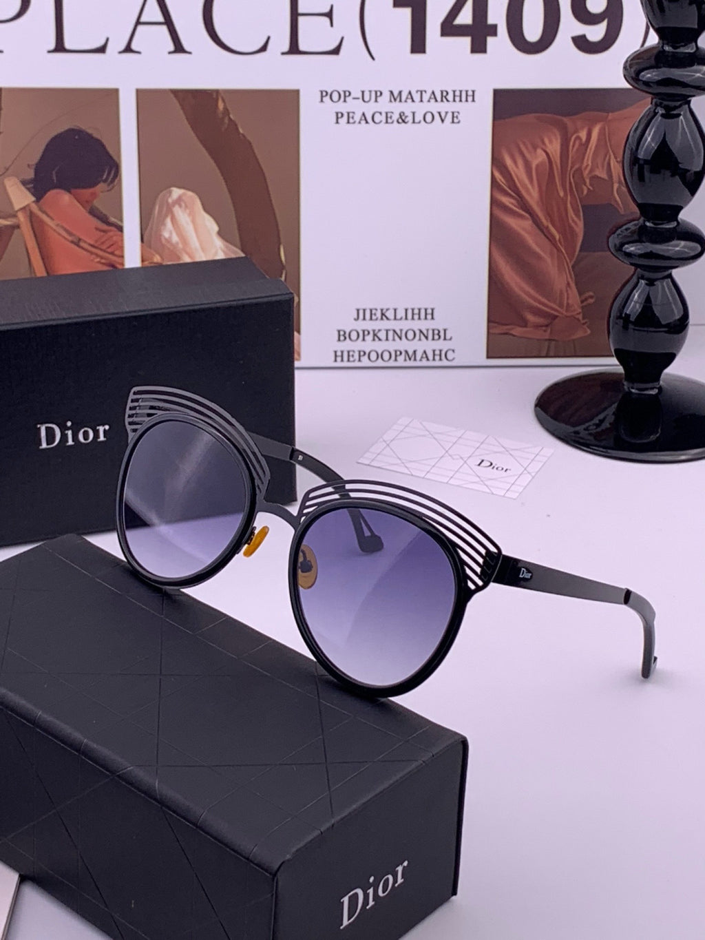 Dior CD11 Round Orange Lens Sunglasses for Women - detail image 2