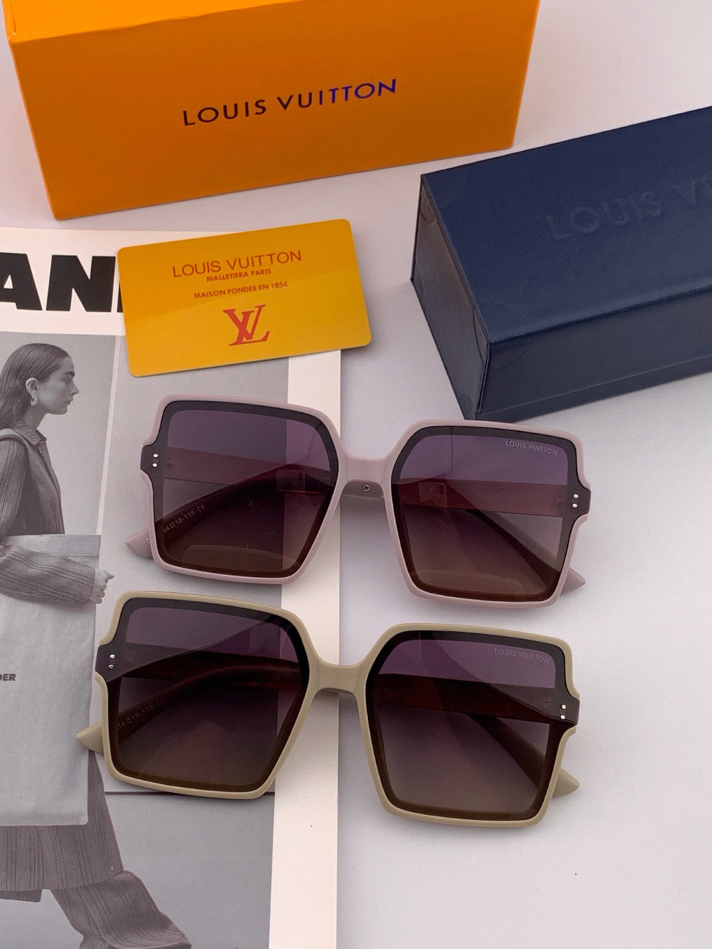 Louis Vuitton L1577 Polarized Square Gold Lens Sunglasses for Men & W - 431215 - detail image 4
