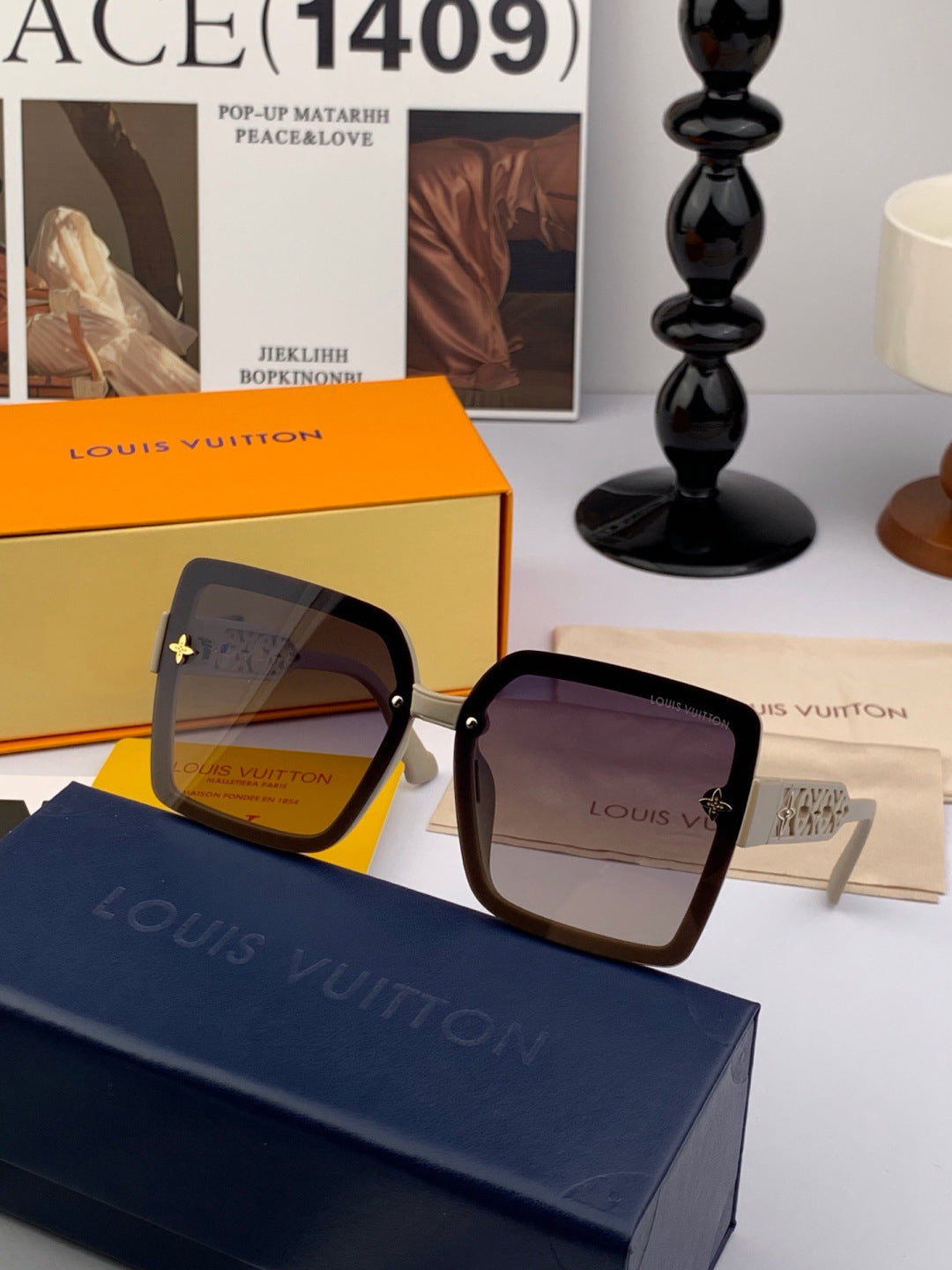 Louis Vuitton Fashion Gold Lens Sunglasses for Men & Women - 431216 - detail image 4
