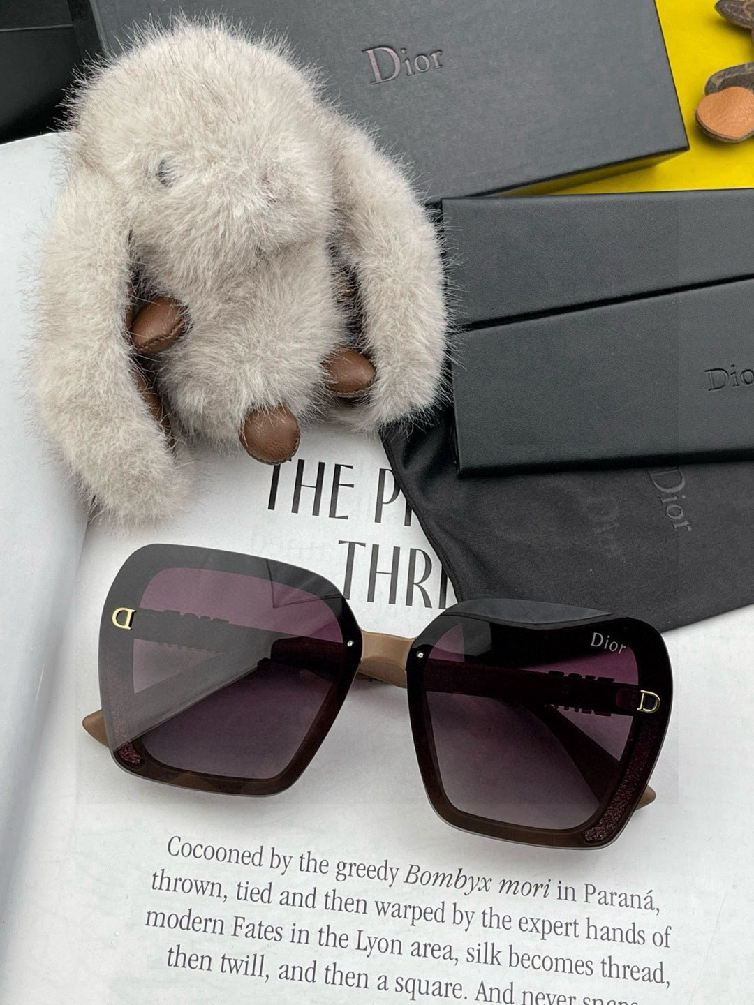 Dior CD3290 Polarized Square Black Lens Sunglasses for Women - 431868 - detail image 2