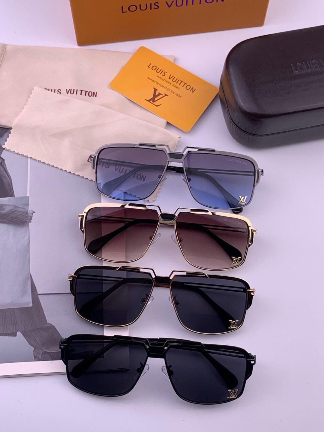 Louis Vuitton L91757 Aviator Orange Lens Sunglasses for Men & Women - 431201 - detail image 4