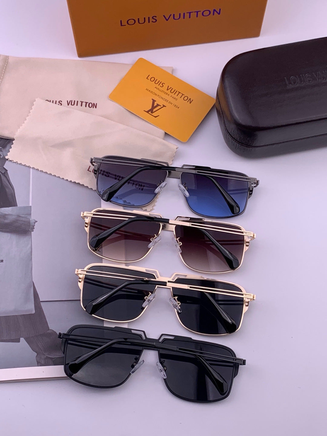 Louis Vuitton L91757 Aviator Orange Lens Sunglasses for Men & Women - 431201 - detail image 3