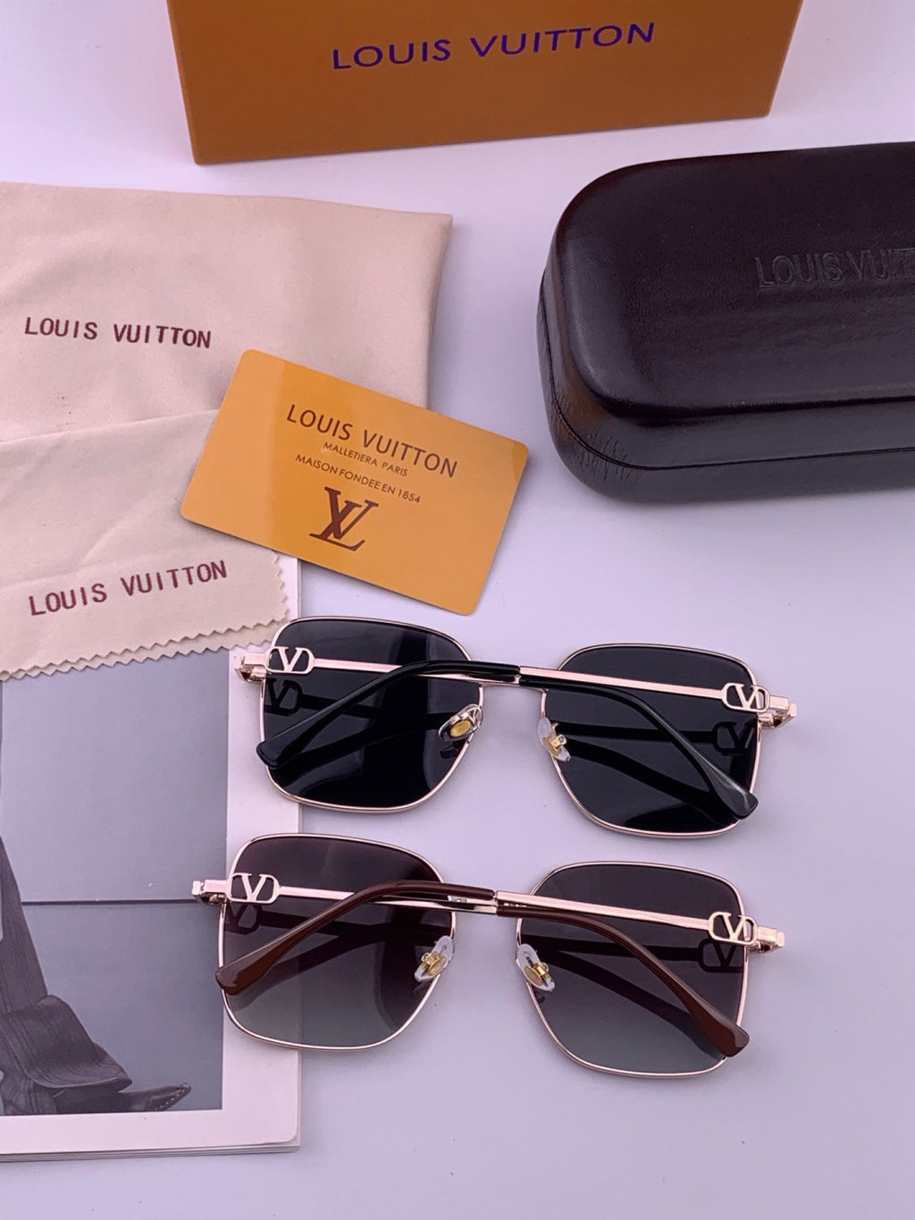 Louis Vuitton L8191 Polarized Aviator Gold Lens Sunglasses for Men & - 431204 - detail image 6