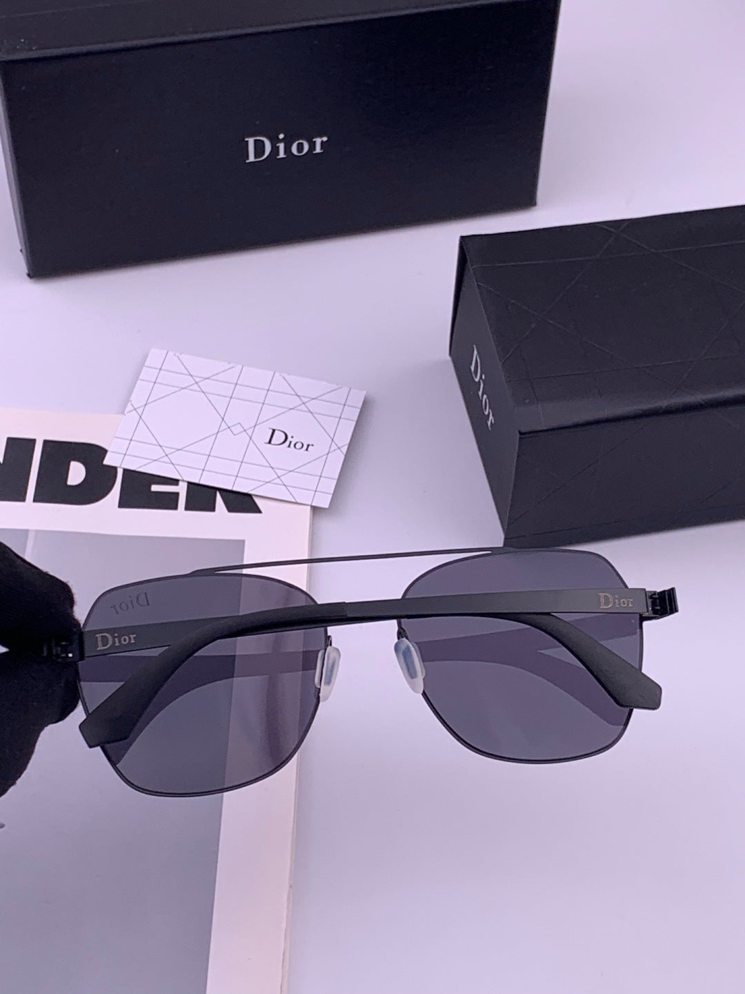 Dior Oversized Orange Lens Sunglasses for Men & Women - 431865 - detail image 5