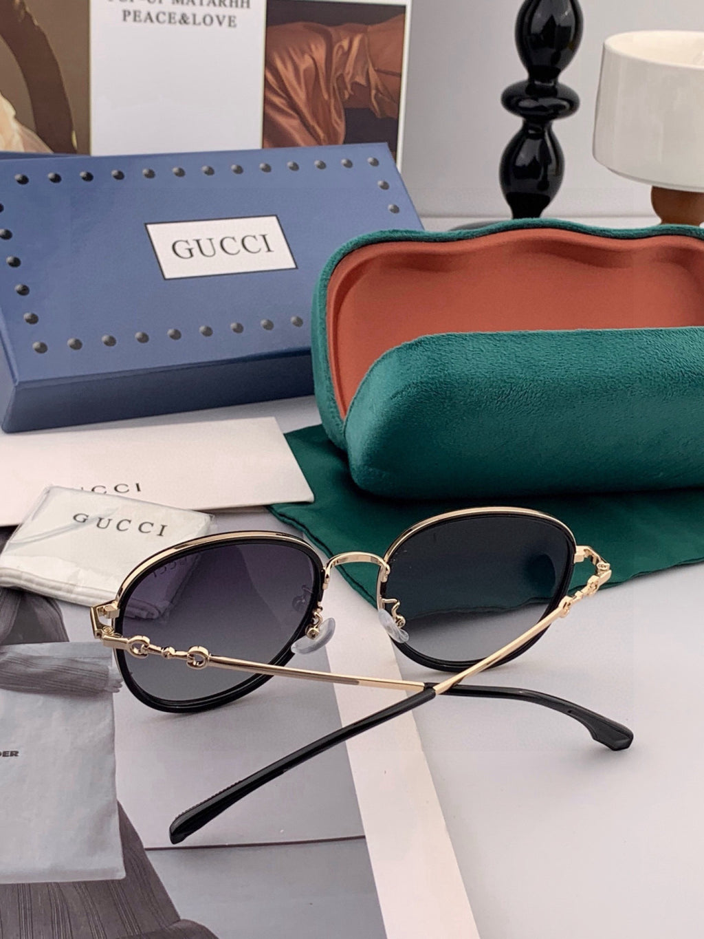 Gucci G2211 Round Red Lens Sunglasses for Men & Women - 431441 - detail image 3