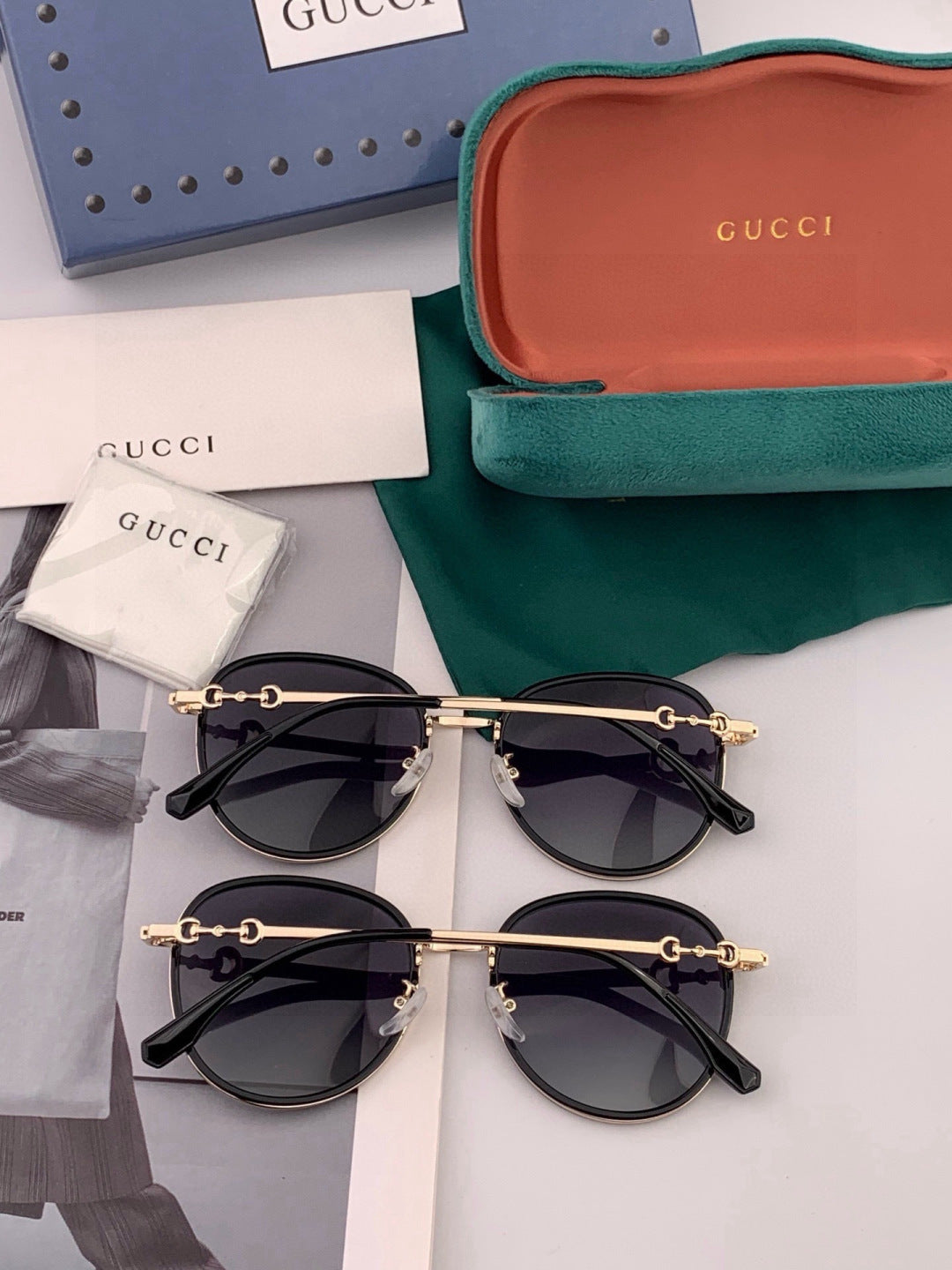 Gucci G2211 Round Red Lens Sunglasses for Men & Women - 431441 - detail image 5