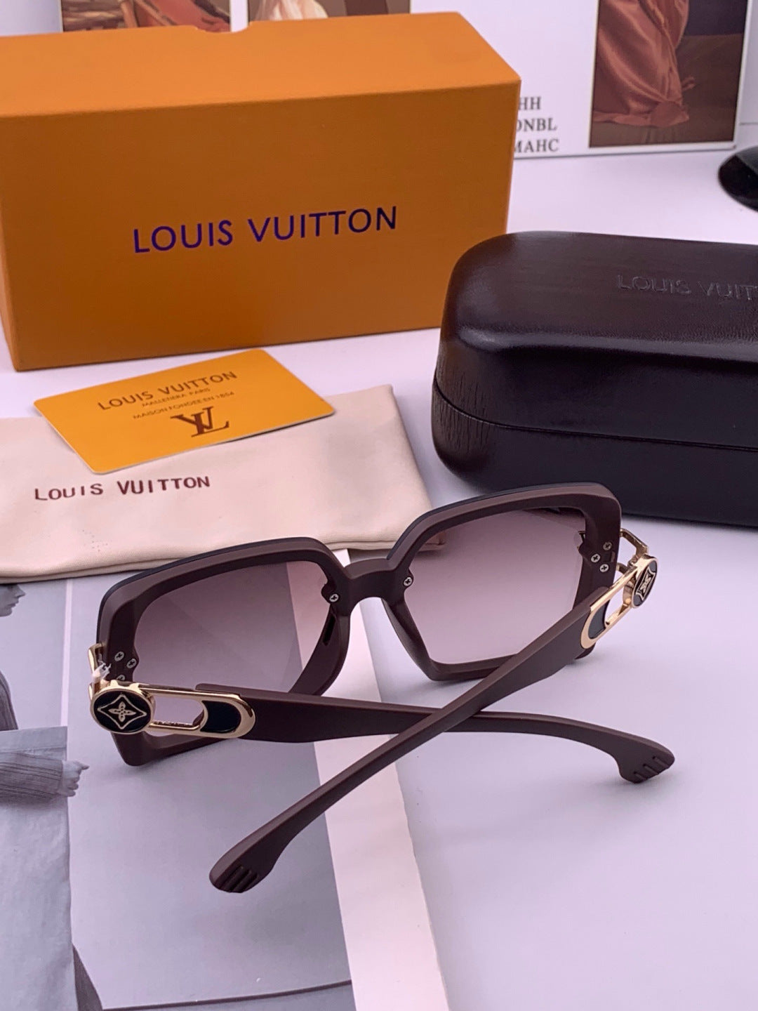Louis Vuitton L5304 Polarized Square Brown Lens Sunglasses for Men & - 431290 - detail image 6