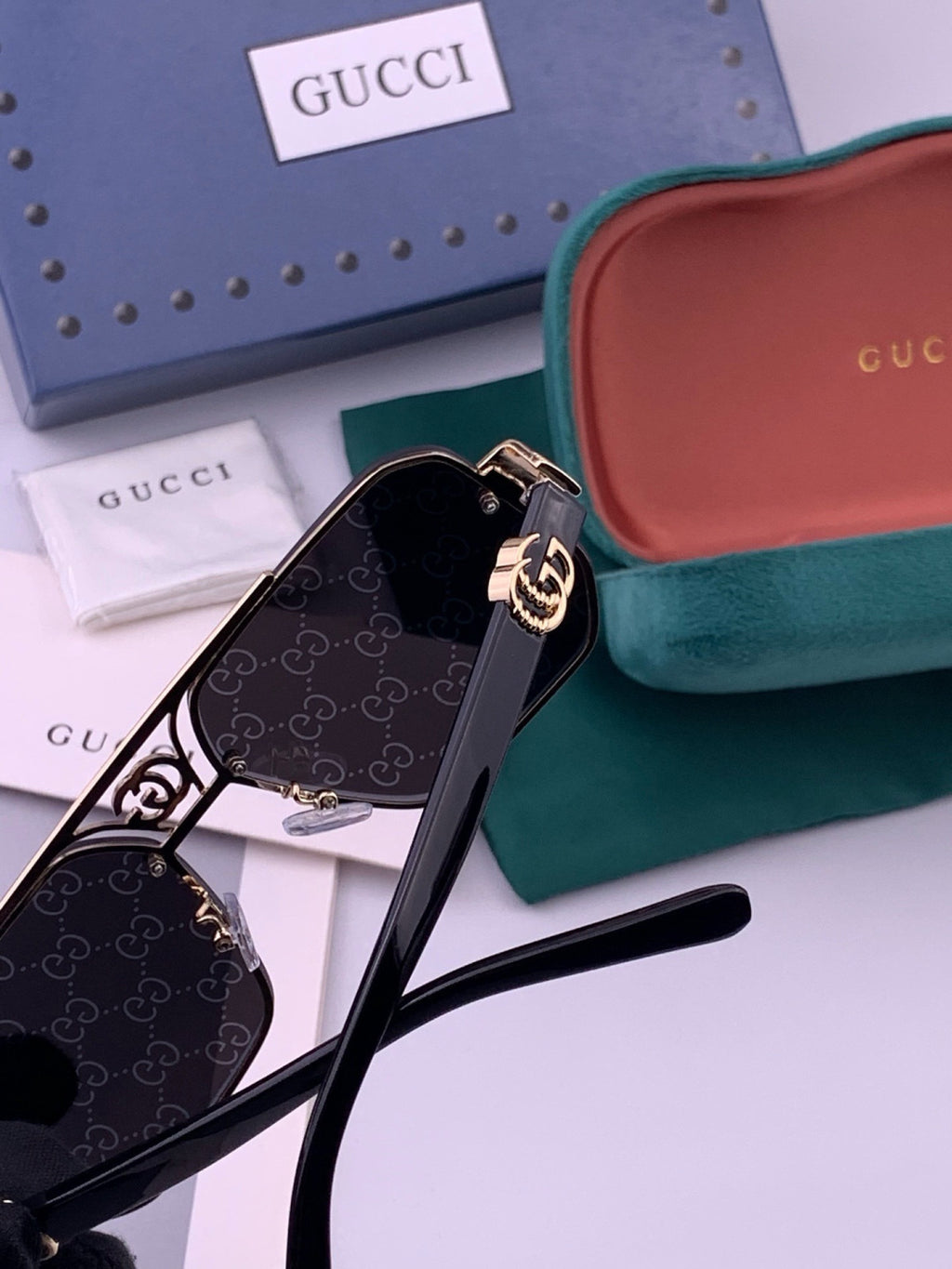 Gucci G21746 Aviator Black Lens Sunglasses for Men & Women - 431443 - detail image 6