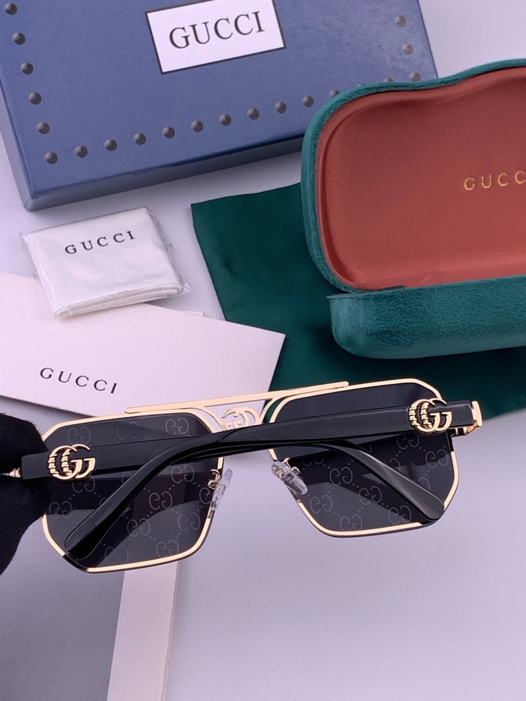 Gucci G21746 Aviator Black Lens Sunglasses for Men & Women - 431443 - detail image 5
