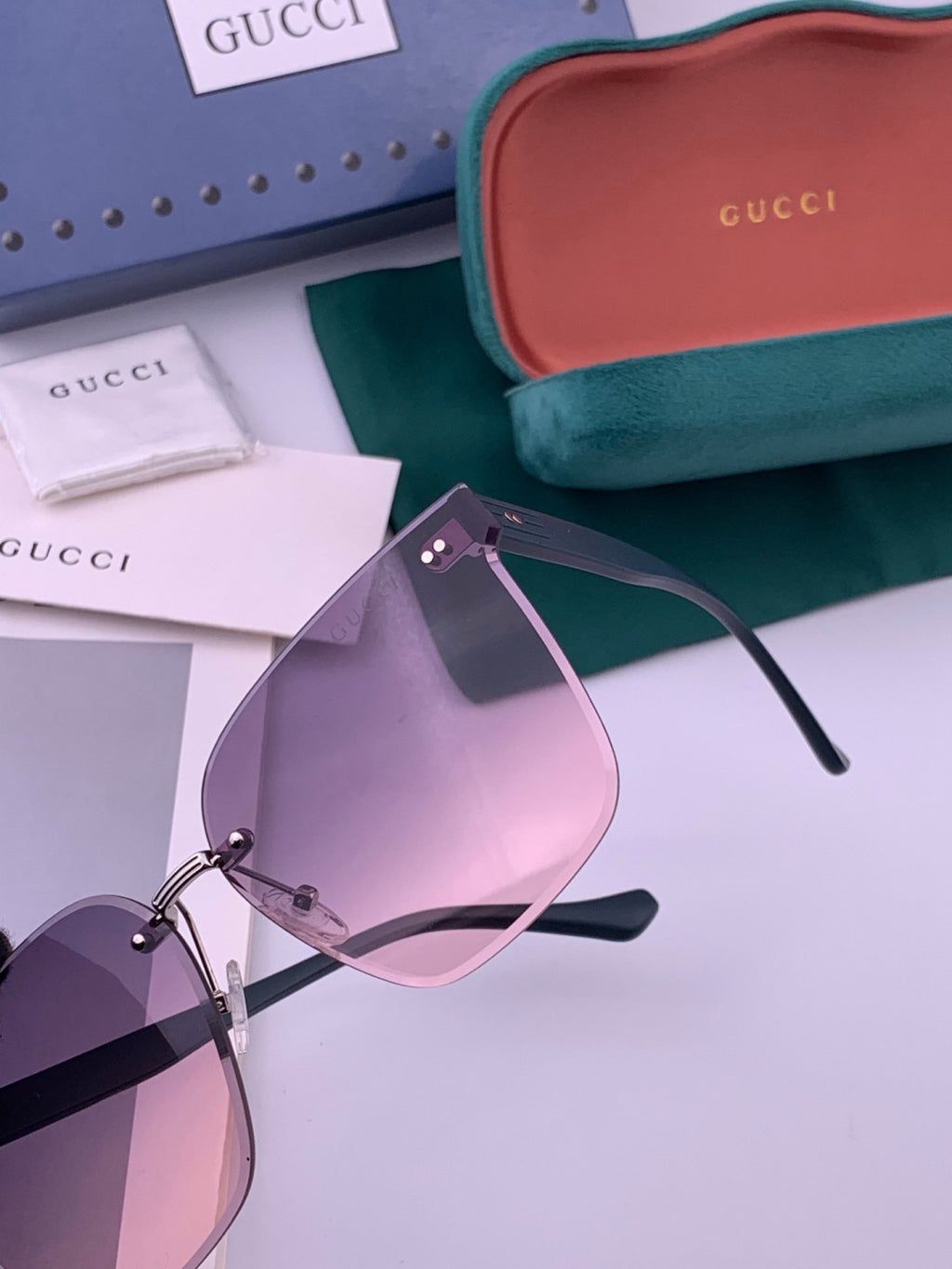 Gucci G4279 Square Brown Lens Sunglasses for Men & Women - 431446 - detail image 3