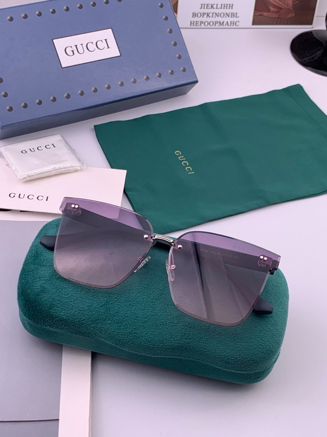 Gucci G4279 Square Brown Lens Sunglasses for Men & Women - 431446 - detail image 5