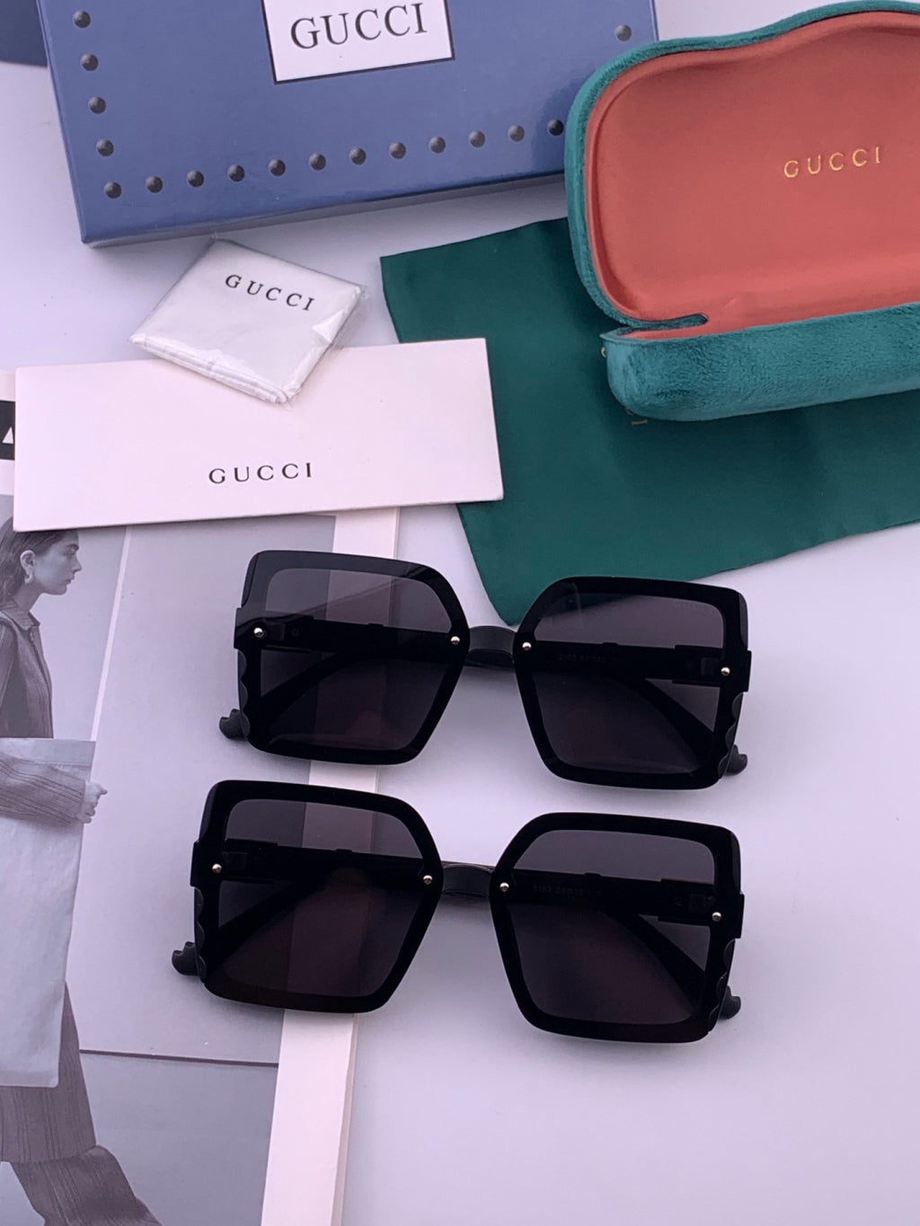 Gucci G3518 Polarized Fashion Black Lens Sunglasses for Women - 431448 - detail image 6