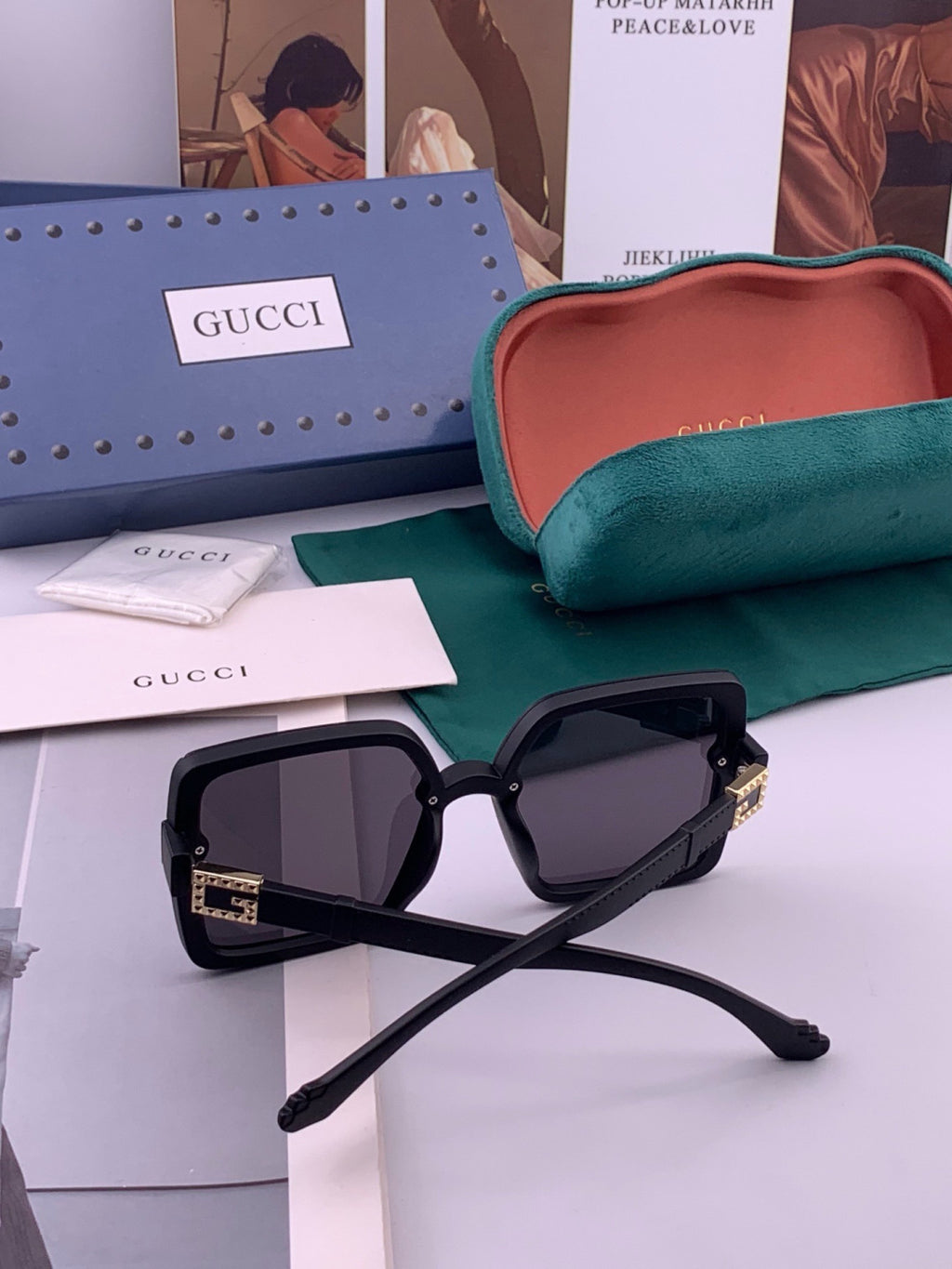 Gucci G3518 Polarized Fashion Black Lens Sunglasses for Women - 431448 - detail image 4