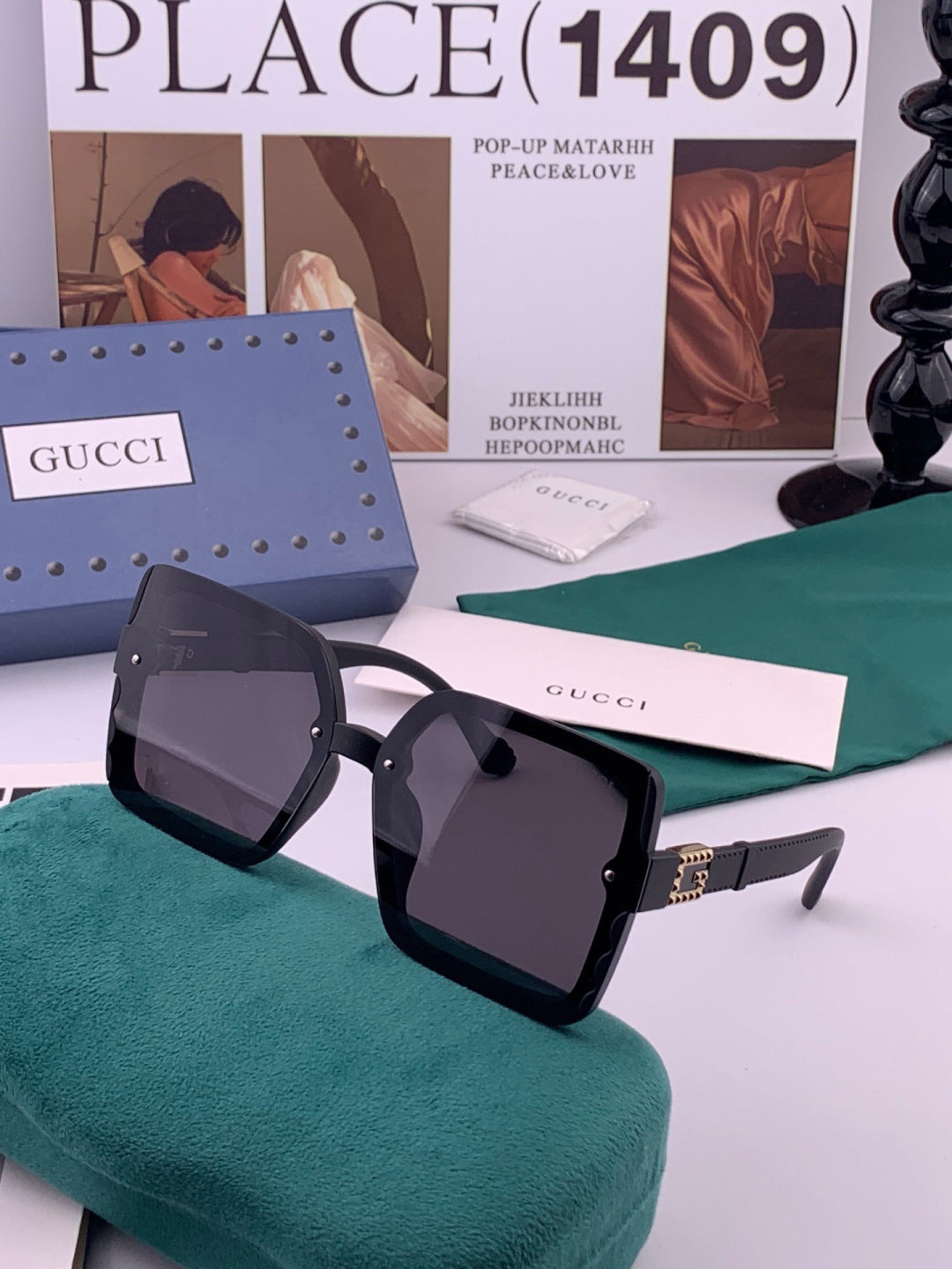 Gucci G3518 Polarized Fashion Black Lens Sunglasses for Women - 431448