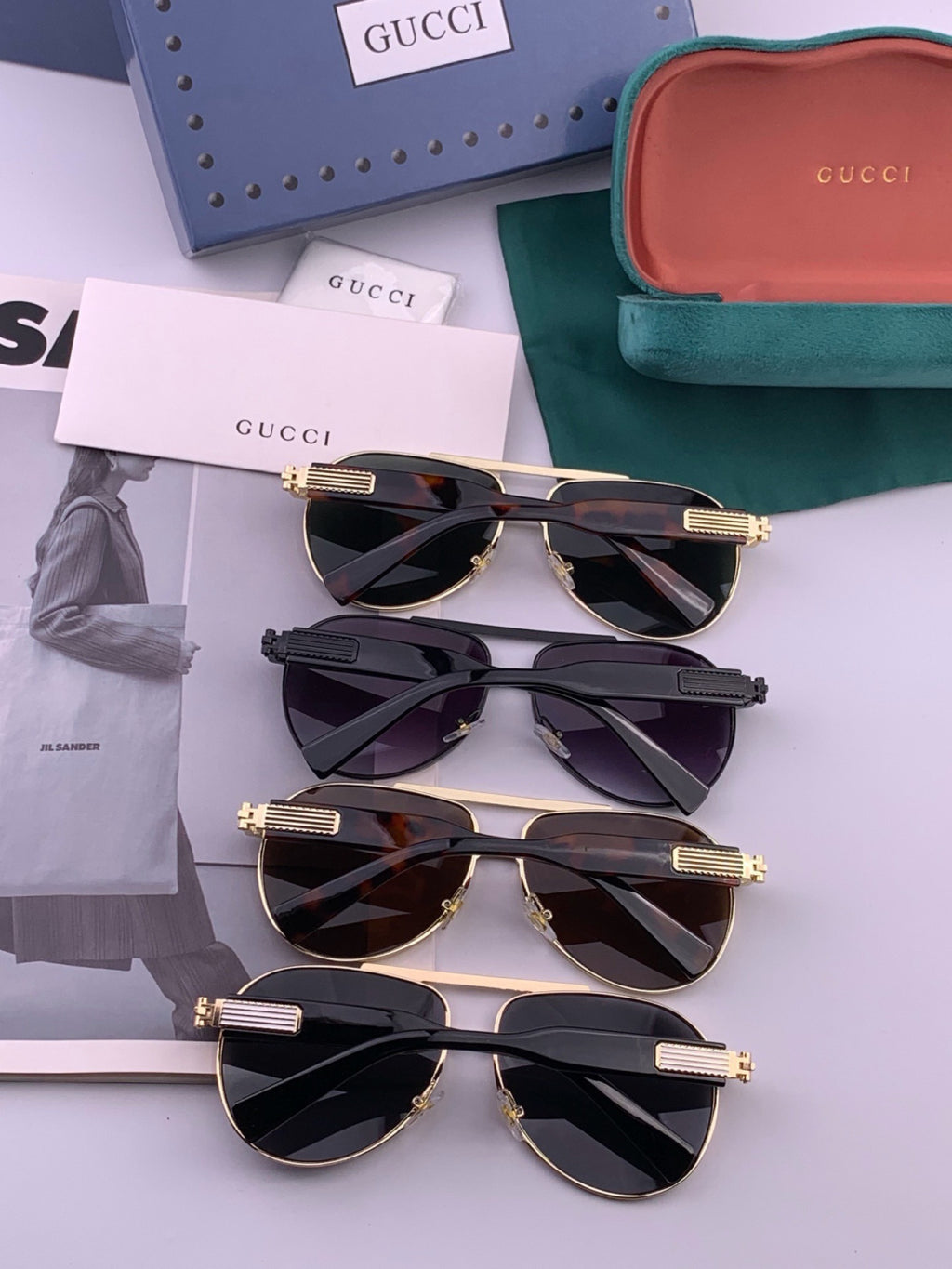 Gucci G08893 Aviator Black Lens Sunglasses for Men & Women - 431451 - detail image 4