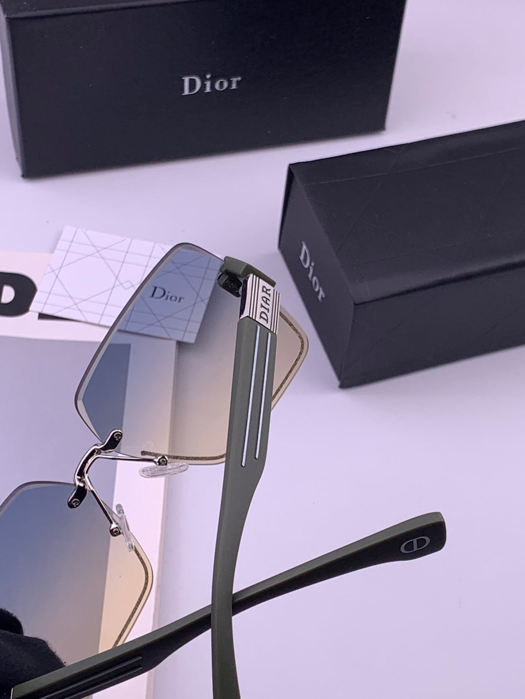 Dior D7771 Square Gold Lens Sunglasses for Men & Women - 431713 - detail image 4