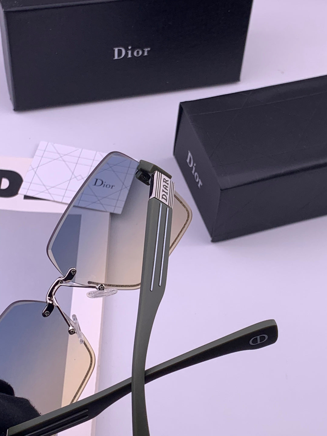 Dior D7771 Square Gold Lens Sunglasses for Men & Women - 431713 - detail image 4