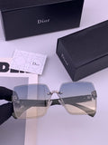 Dior D7771 Square Gold Lens Sunglasses for Men & Women - 431713