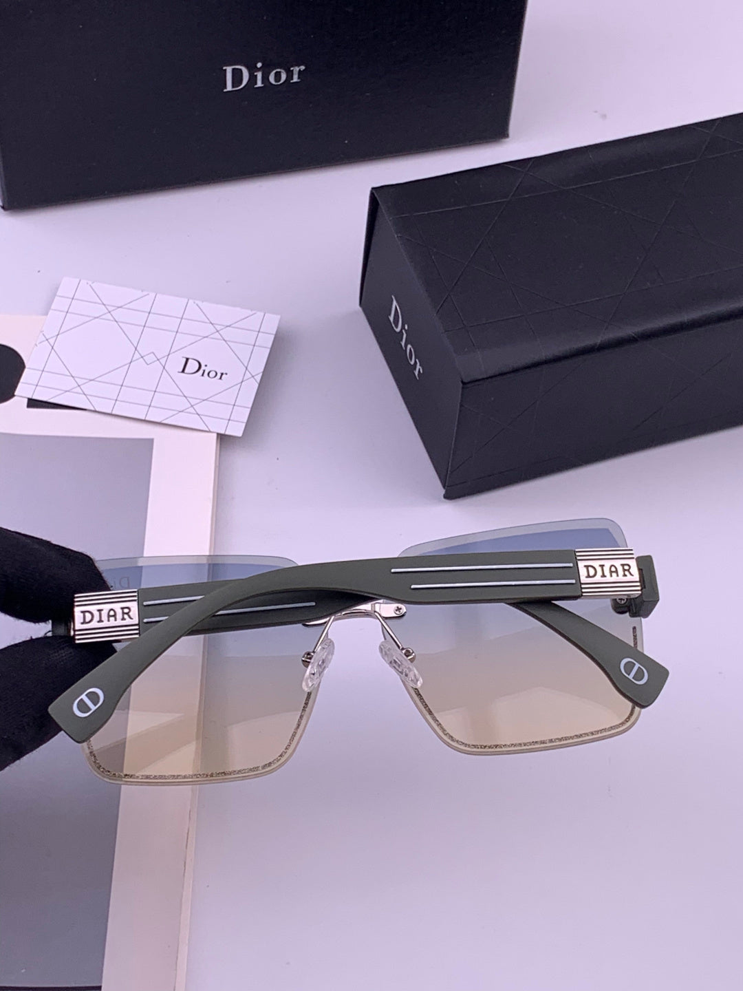 Dior D7771 Square Gold Lens Sunglasses for Men & Women - 431713 - detail image 5