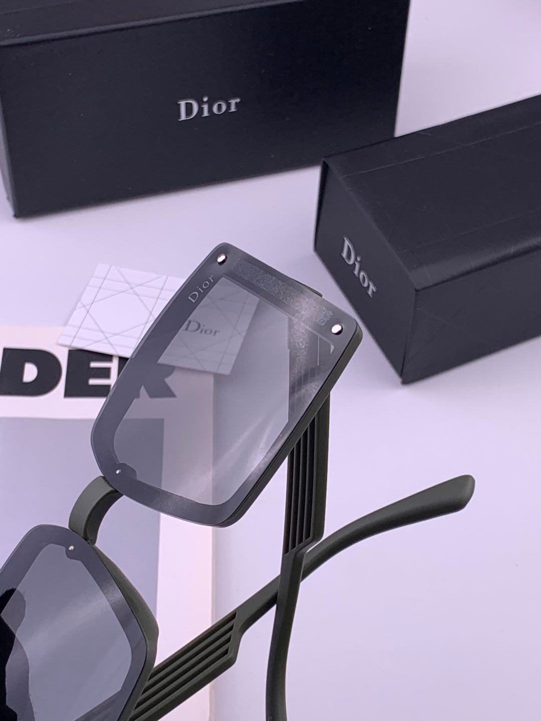 Dior D1297 Polarized Square Gold Lens Sunglasses for Men & Women - 431716 - detail image 6