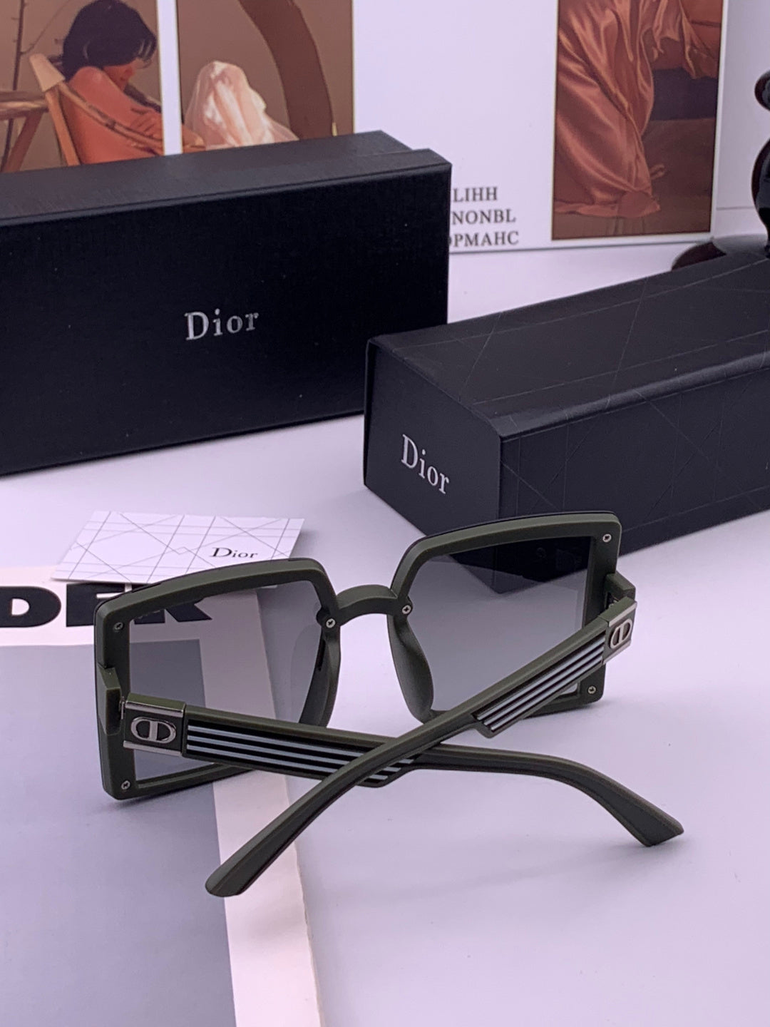 Dior D1297 Polarized Square Gold Lens Sunglasses for Men & Women - 431716 - detail image 7