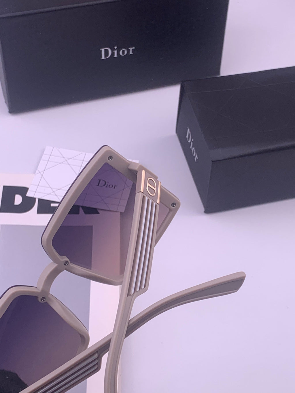 Dior D1297 Polarized Square Gold Lens Sunglasses for Men & Women - 431717 - detail image 4
