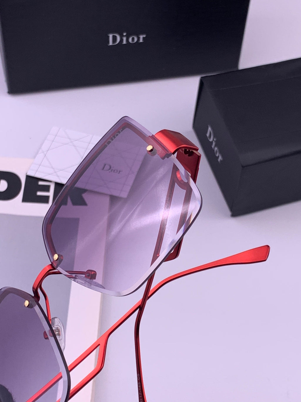 Dior D9681 Square Gold Lens Sunglasses for Men & Women - 431718 - detail image 4