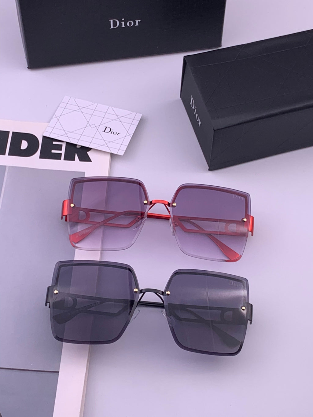 Dior D9681 Square Gold Lens Sunglasses for Men & Women - 431718 - detail image 7