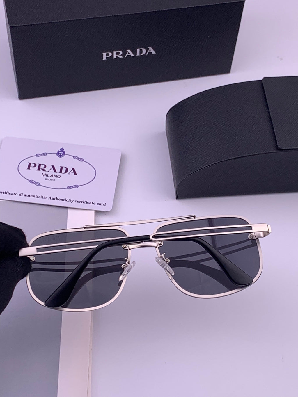 Prada P880665 Polarized Fashion Gray Lens Sunglasses for Men - 432099 - detail image 4
